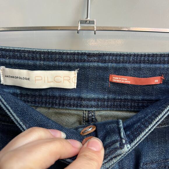 Anthropologie Pilcro Dark Wash Trouser Bootcut Denim Jeans Size 28 - Picture 4 of 6